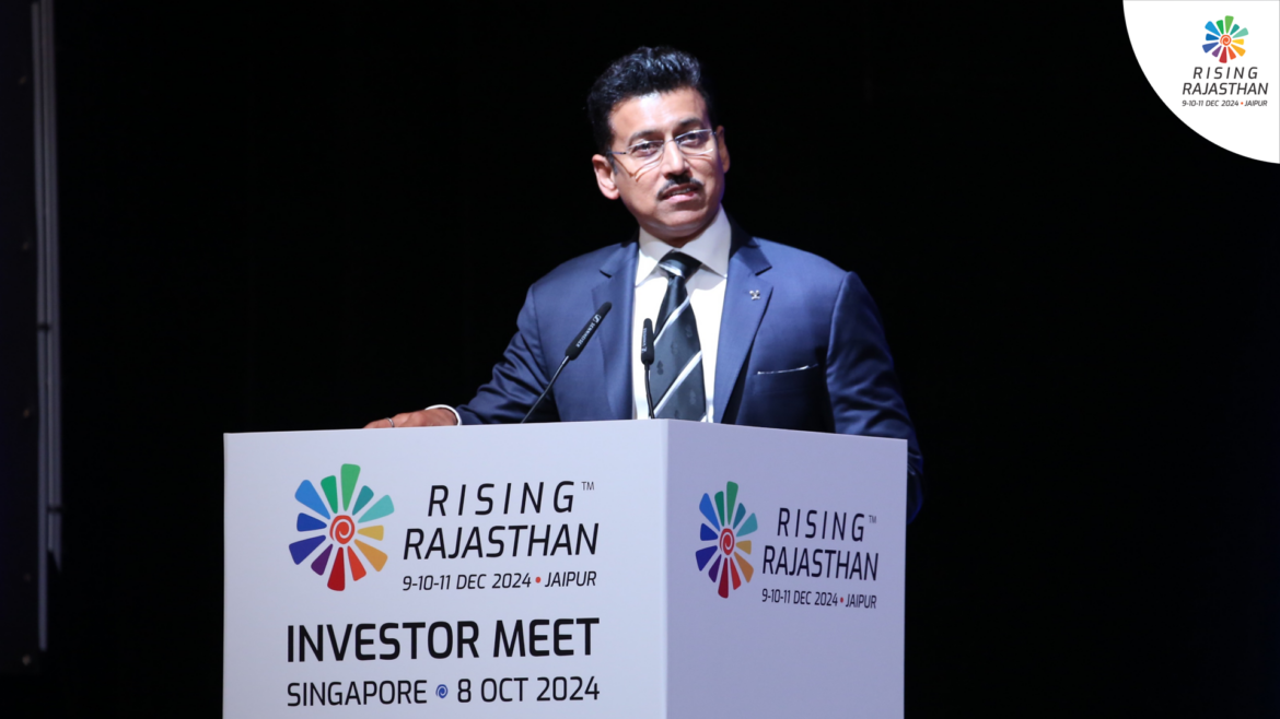 मंत्री Col Rajyavardhan Rathore ने ‘राइजिंग राजस्थान’ ग्लोबल इन्वेस्टमेंट समिट 2024 के इन्वेस्टर रोड शो का नेतृत्व किया