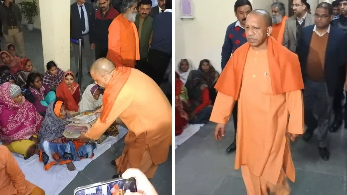 CM Yogi Adityanath ने लखनऊ में मिल कॉलोनी और लक्ष्मण मेला रोड स्थित रैन बसेरों का आकस्मिक निरीक्षण किया