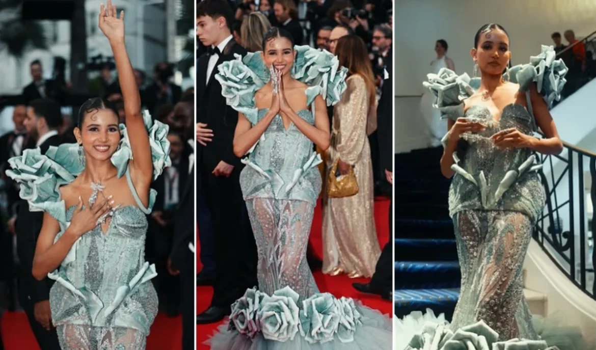 कान्स के रेड कार्पेट पर Nancy Tyagi ने फिर से अपना आकर्षण दिखाया, जिससे लोग देखते ही रह गए।