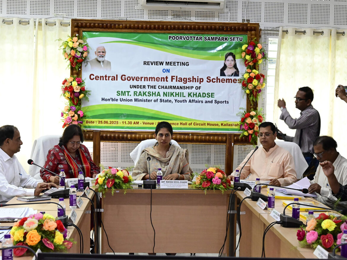 Union Minister रक्षा खडसे ने पूर्वोत्तर में विकास पर प्रकाश डाला, पूर्वोत्तर संपर्क सेतु पहल के तहत श्रीभूमि का दौरा किया