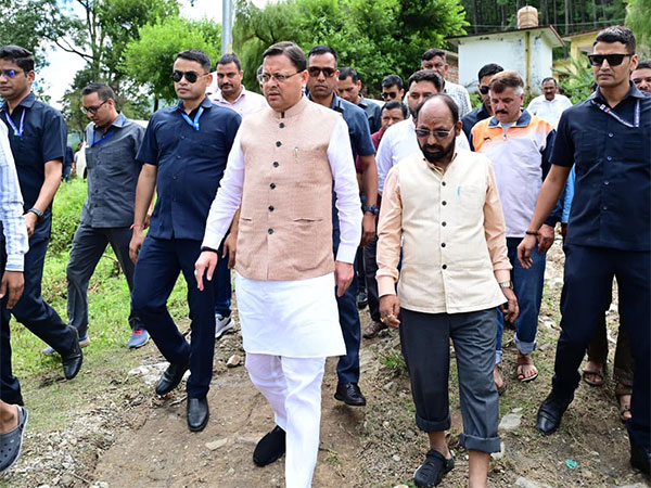 CM Pushkar conducted a field inspection of disaster affected areas in Tharali and also met the disaster affected people.