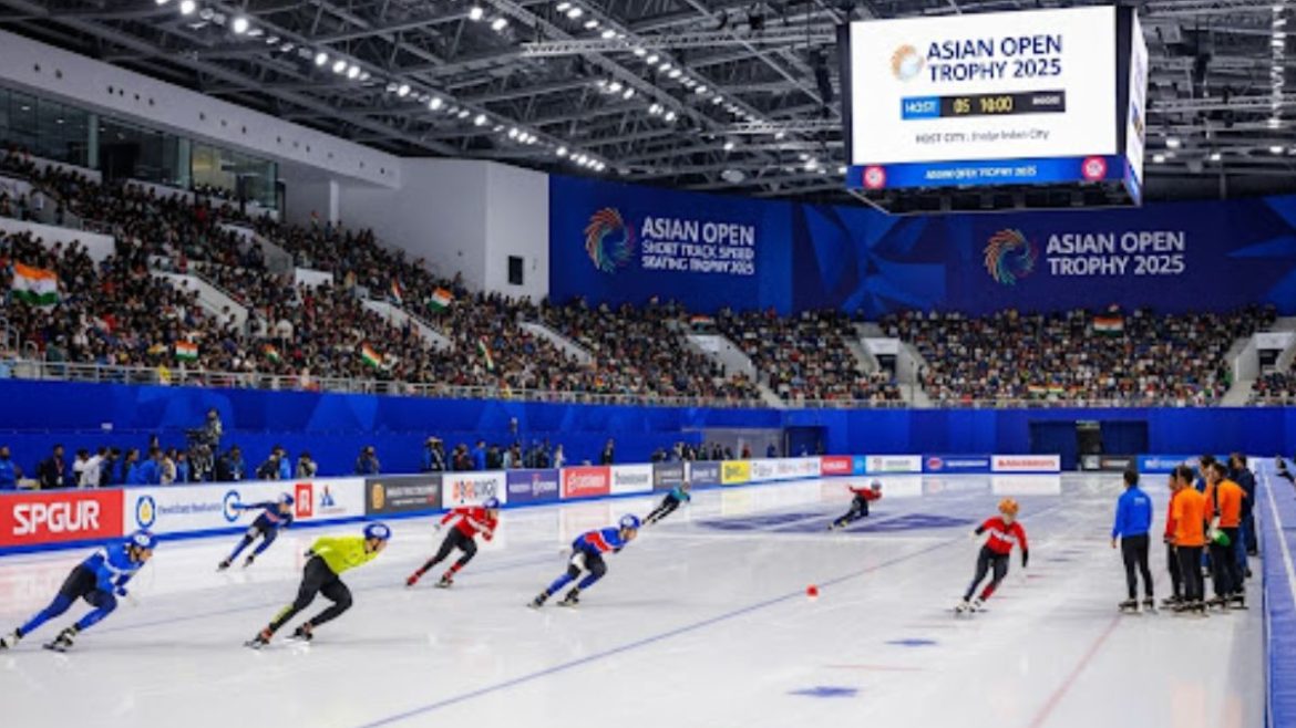 CM Dhami attended closing ceremony of Asian Open Short Track Speed ​​Skating Trophy 2025.