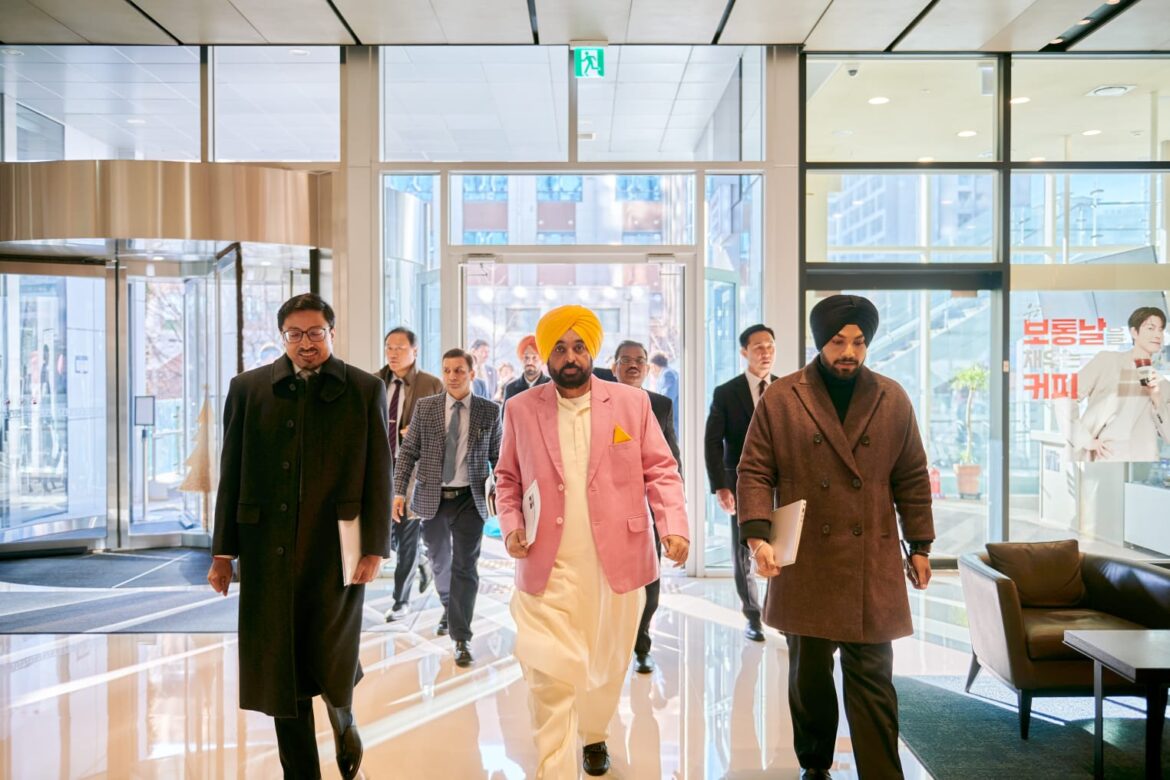 पंजाब के मुख्यमंत्री भगवंत सिंह मान दक्षिण कोरिया पहुंचे, प्रवासी पंजाबी ने किया भव्य स्वागत