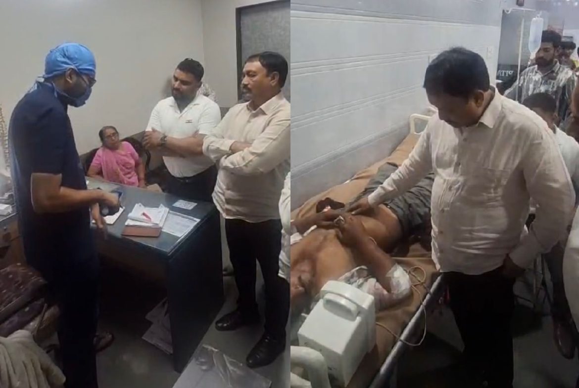 AAP नेता राजुभाई सोलंकी: जानलेवा हमले में घायल हुए AAP के जीते हुए ता.पं. सदस्य प्रवीण मकवाणा से मिलने पहुंचे