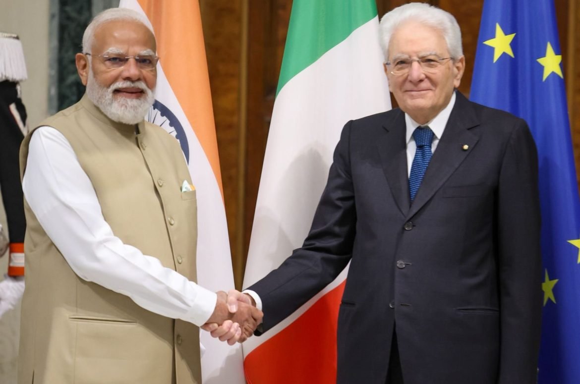 प्रधानमंत्री नरेंद्र मोदी की रोम यात्रा: राष्ट्रपति सर्जियो माटेरेल्ला से मुलाकात, भारत-इटली संबंधों पर हुई व्यापक चर्चा