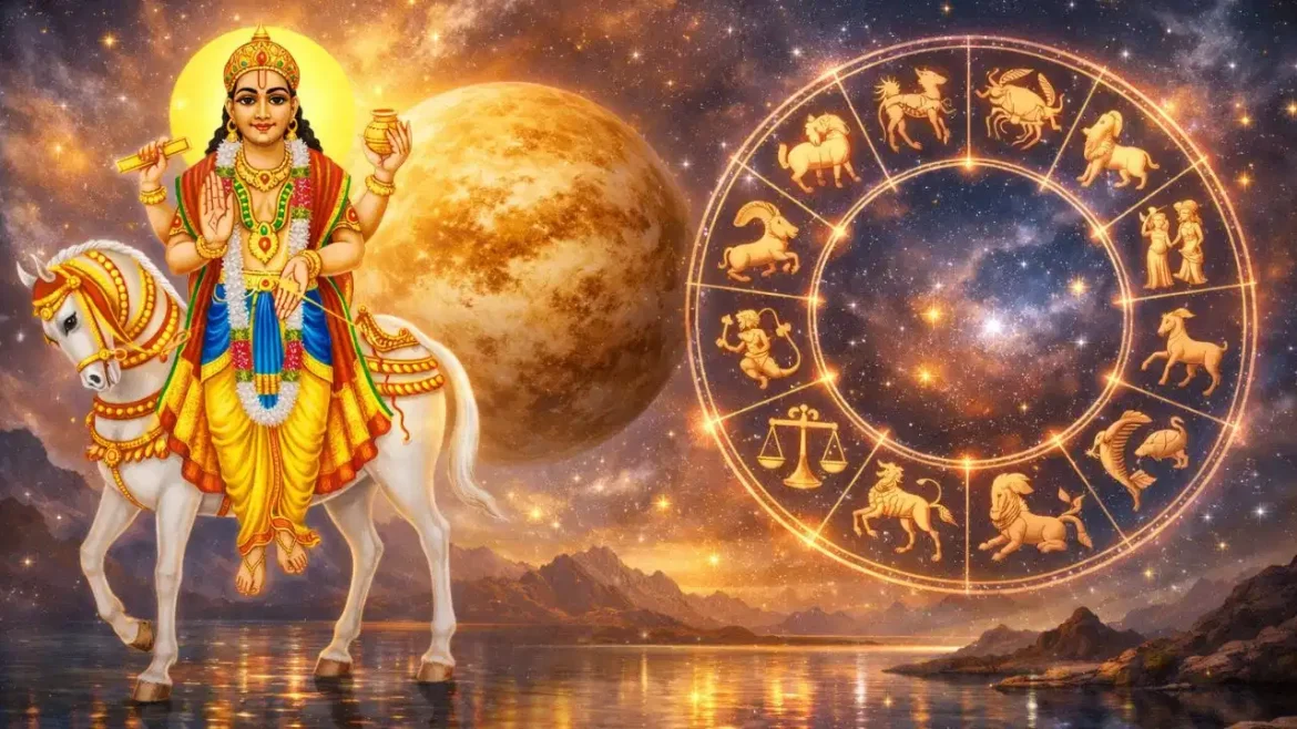 शुक्र गोचर 2026: 8 मई को मृगशिरा नक्षत्र में बड़ा बदलाव, मेष से कर्क राशि पर क्या होगा असर?